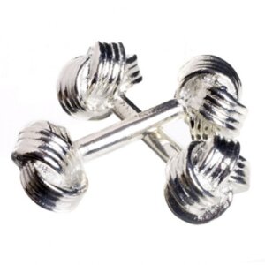Silver Plate Knot Cufflinks