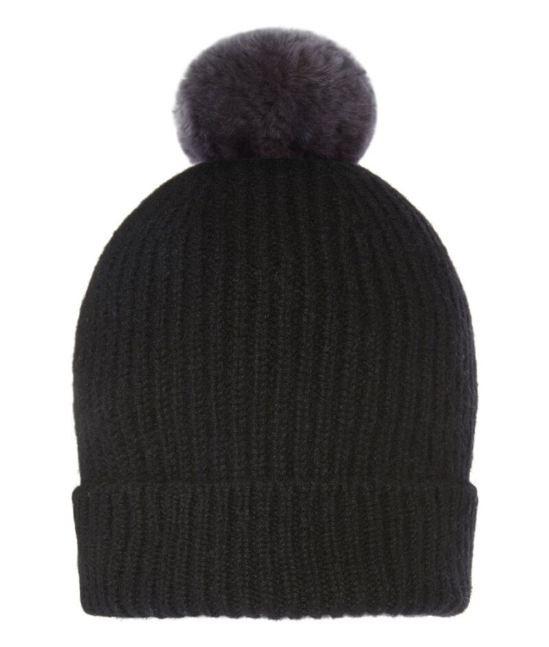 Troy Of London Cashmere PomPom Hat - Image 3