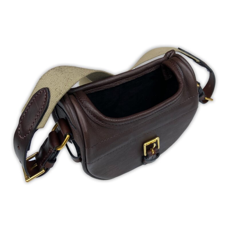 Havana Soft Brown Leather Cartridge Bag 100 - Image 2
