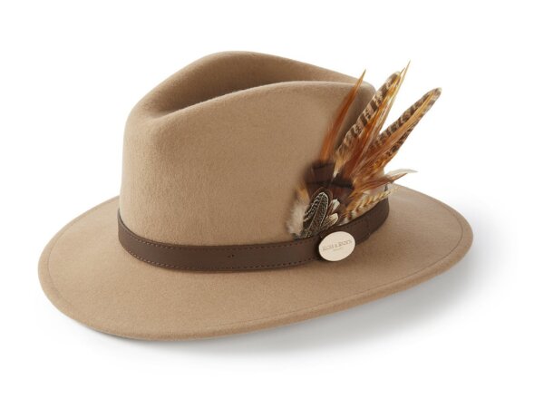 Hicks & Brown The Suffolk Fedora Guinea & Pheasant Feather