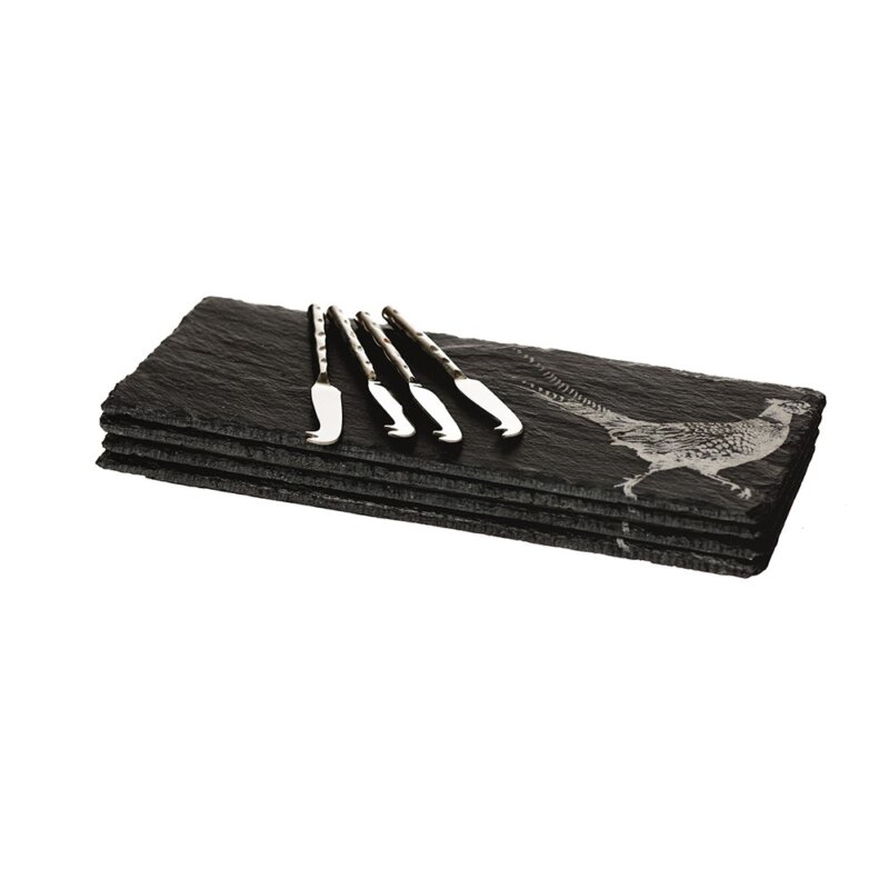4 Mini Cheese Board & Knife Set - Image 3