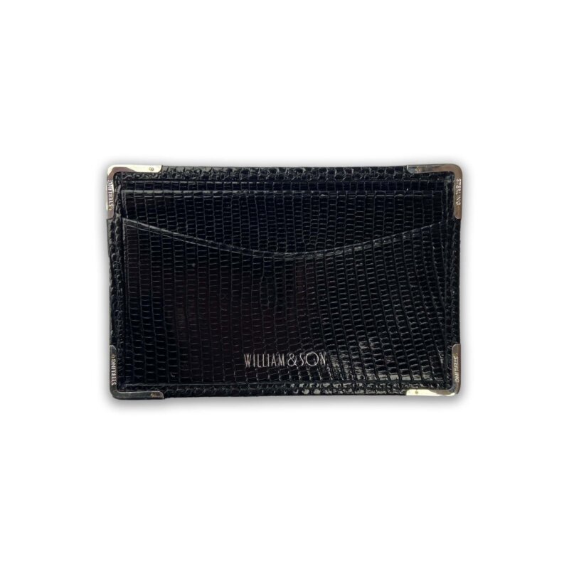 Credit Card Holder Black Lizard