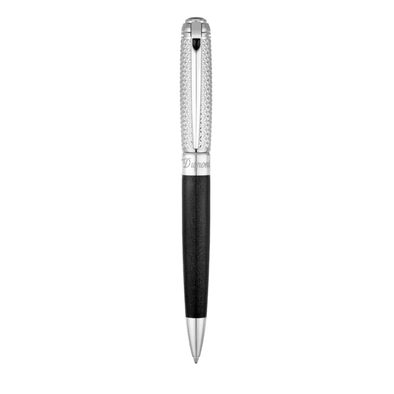 St Dupont Line D Duo Tone Black & Silver Ballpoint Pen
