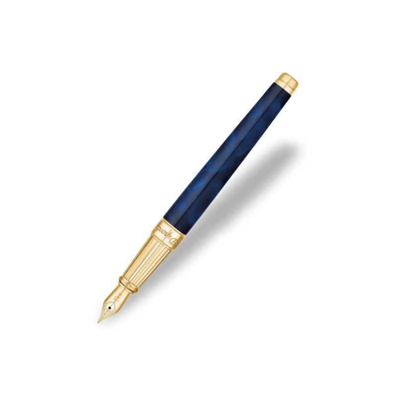 Dupont Blue Chinese Lacquer Fountain Pen