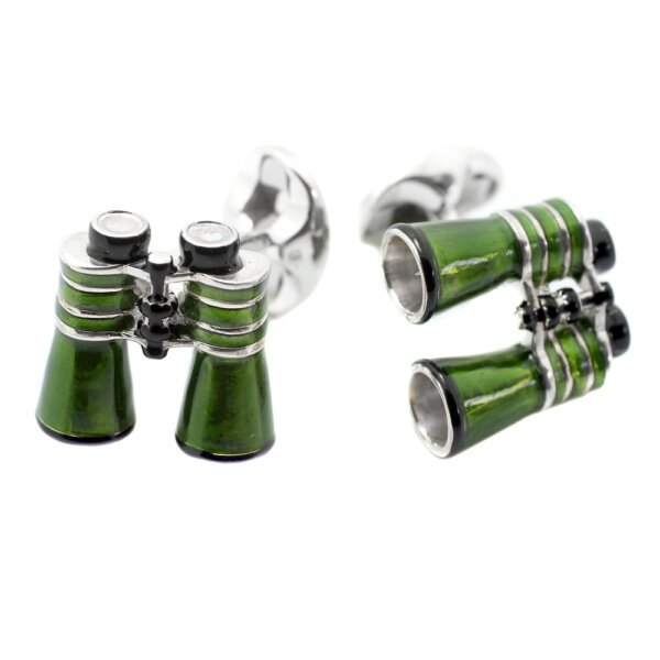 Sterling Silver Binocular Cufflinks