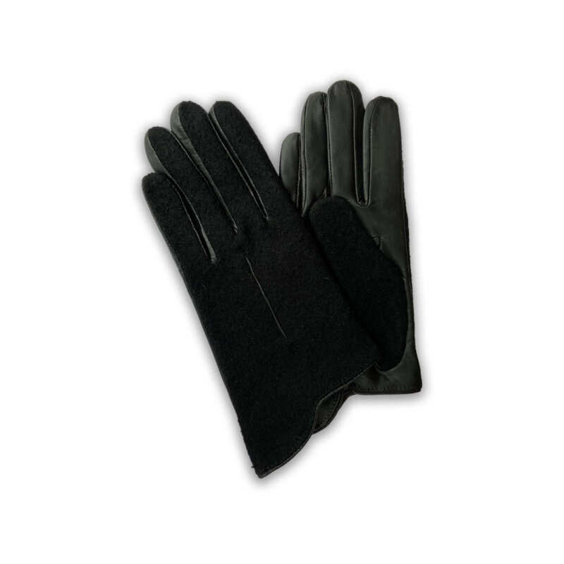 Thomasine Cork Flannel/Leather Gloves