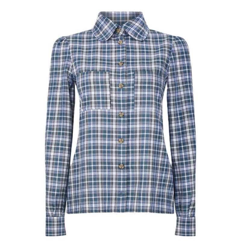Troy Of London The Round Collared Check Shirt - Image 2