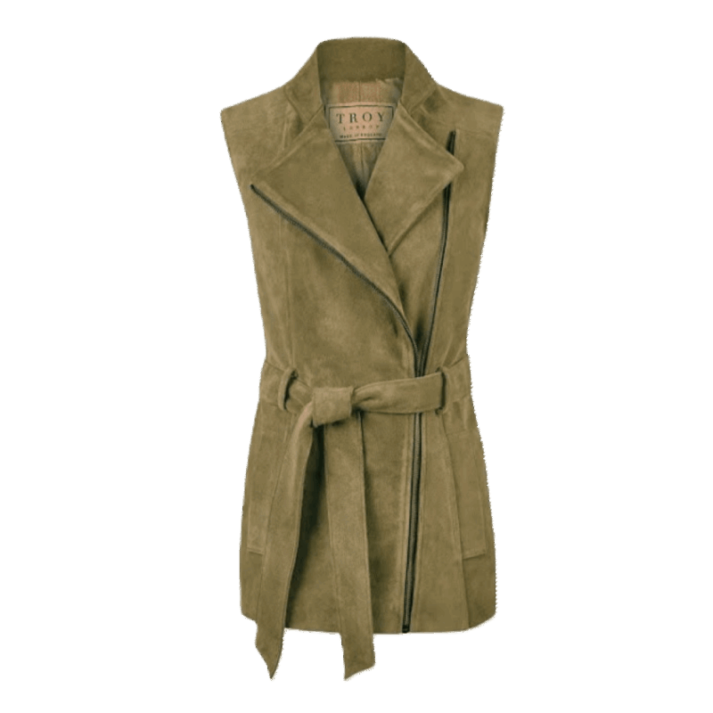Troy Of London Belted Suede Gilet