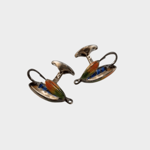 Silver Fish & Fly Cufflinks
