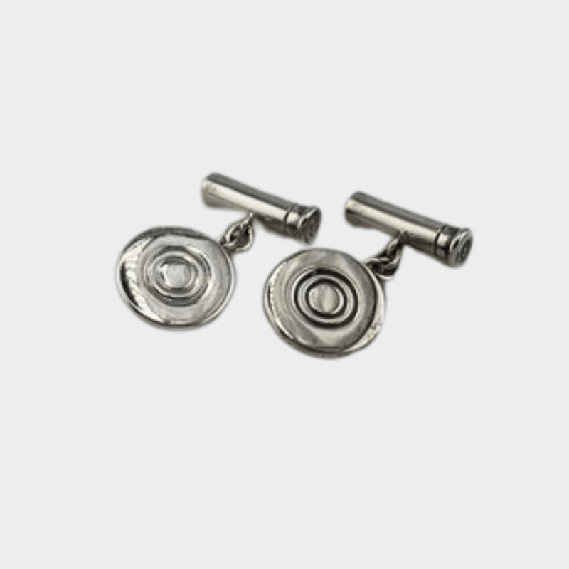 Sterling Silver Cartridge & Clays Cufflinks