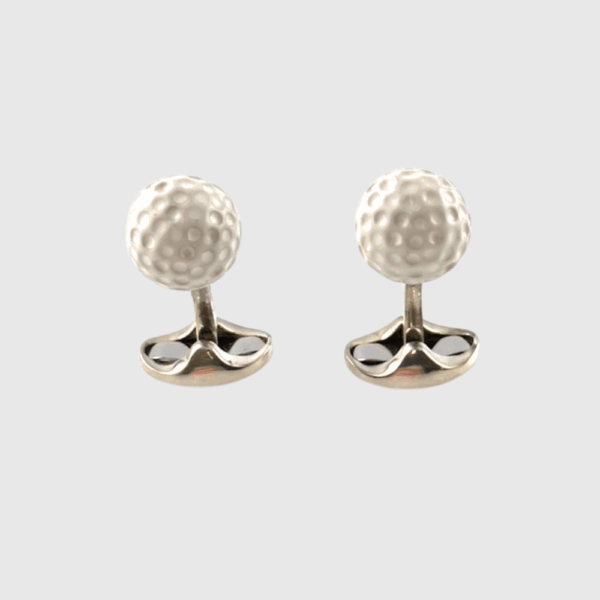 William & Son Sterling Silver Golf Ball Cufflinks