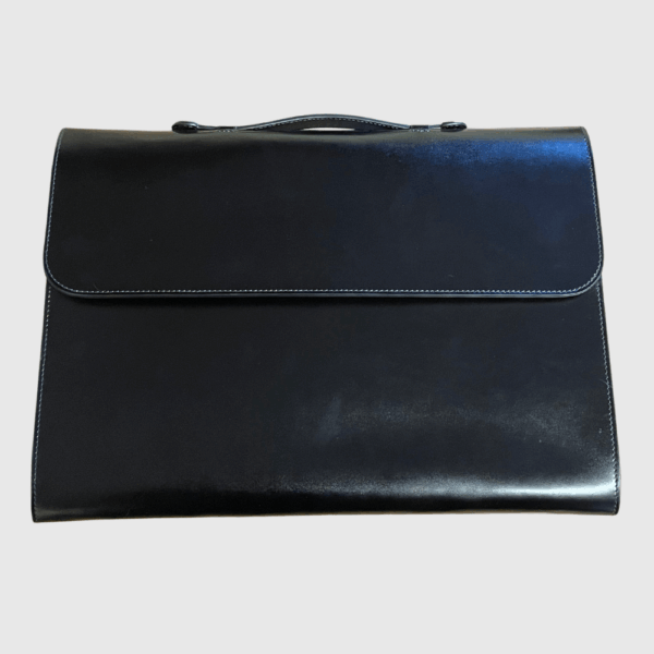 William & Son Black Envelope Case Suede Lining