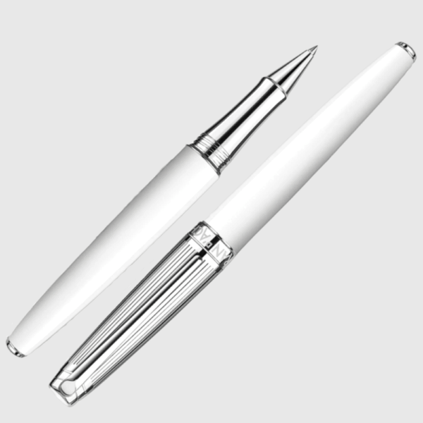 Caran D&apos;Ache Leman White Bicolour Ballpoint Pen