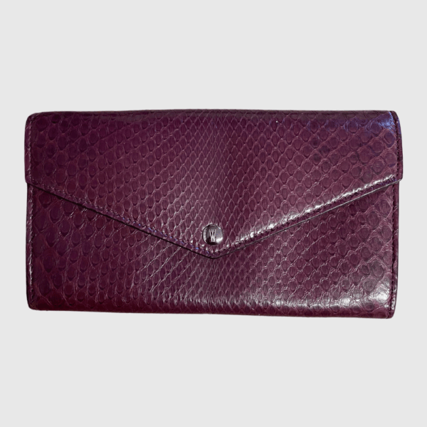 William & Son Bruton Envelope Purse Python
