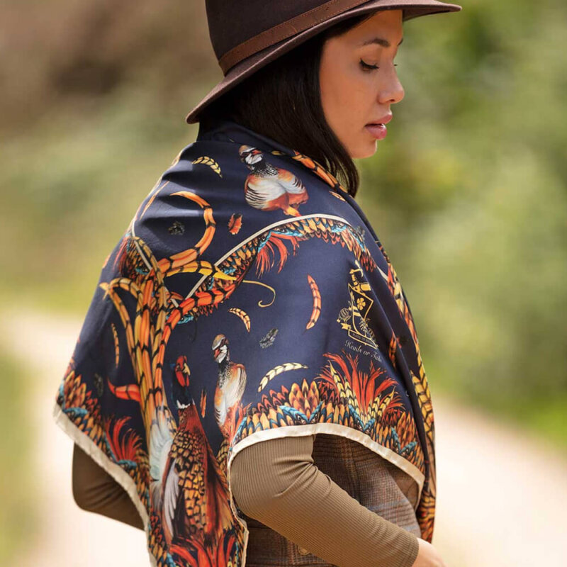 Clare Haggas Large Square Silk Scarf - Image 3