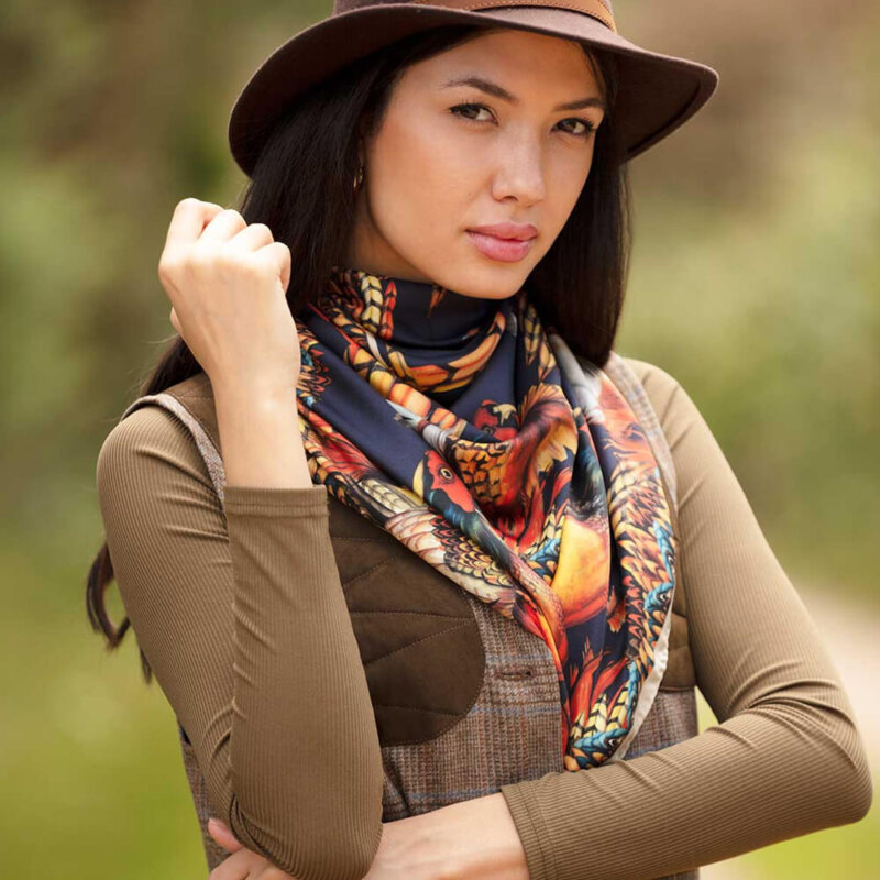 Clare Haggas Large Square Silk Scarf - Image 2