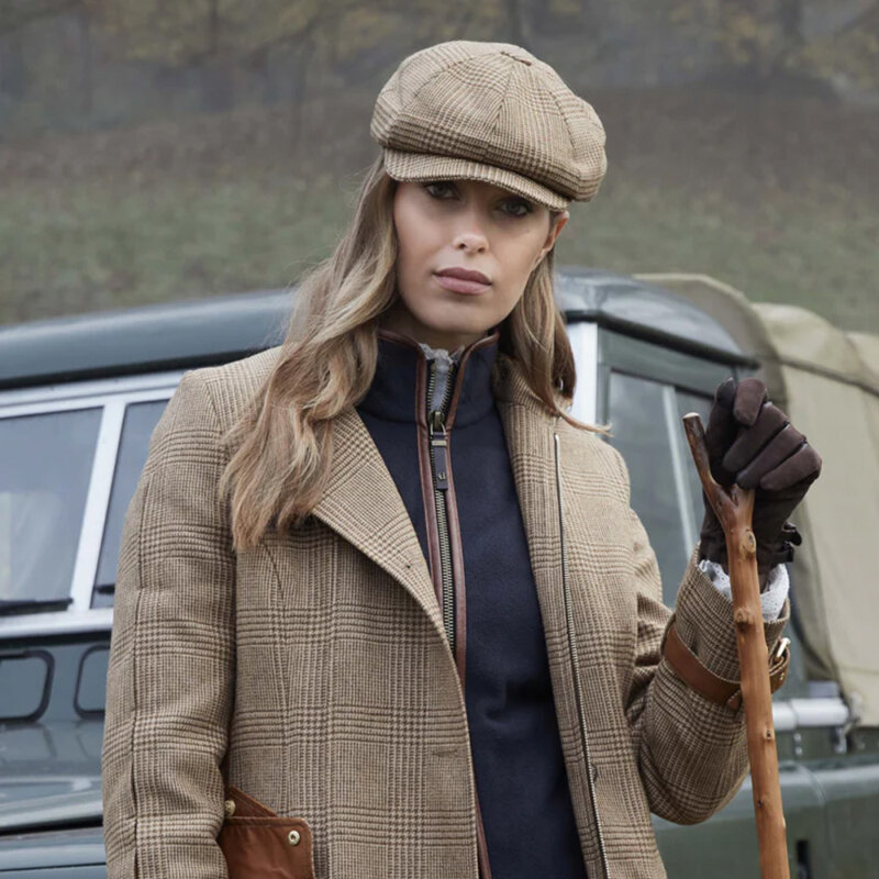 Holland Cooper Baker Boy Tweed Cap - Image 8