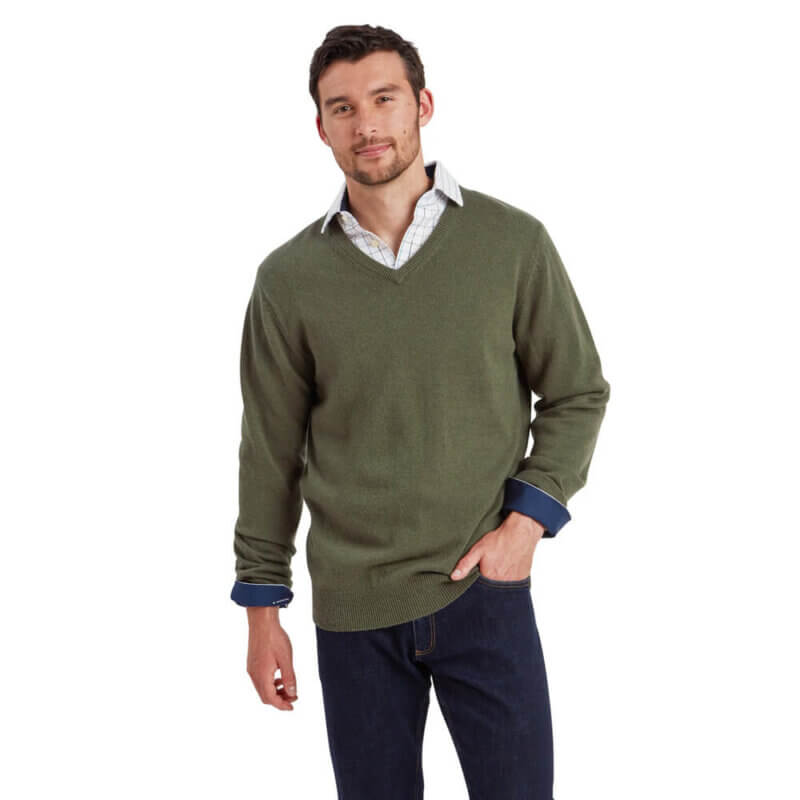 Schoffel Lambswool V Neck Jumper - Image 2