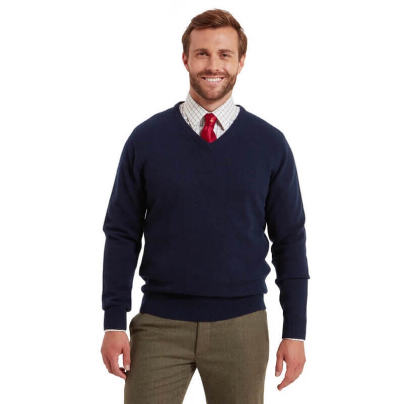 Schoffel Lambswool V Neck Jumper - Image 4