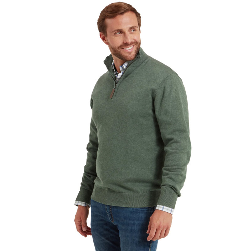 Schoffel Porthmeor Pima Cotton 1/4 Zip Jumper - Image 3